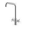 Modern High End Double Lever Faucet Stainless Steel Mixer Taps