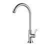 Silver SS Wall Mounted Cold Water Faucet Single Handle / Lead Free