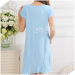 Apparel & Fashion Underwear & Nightwear Pajamas Lace trim O neck Summer Sleep gown pajama dress women Bamboo Garment