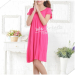 Apparel & Fashion Underwear & Nightwear Pajamas Lace trim O neck Summer Sleep gown pajama dress women Bamboo Garment