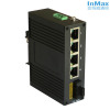 5 ports Industrial Ethernet Switch media converter with 1 fiber port