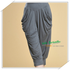 Apparel & Fashion Pants & Shorts YUSON Bamboo Fiber Ladies Spring Summer Capri pants pleated leg sides