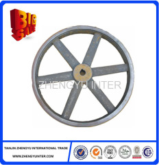 Customized coated sand cast Iron Belt Pulley Casting Parts