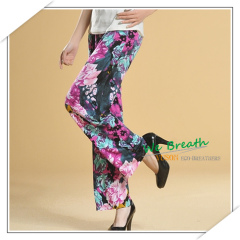 Apparel & Fashion Pants & Shorts YUSON Ladies full length straight pants printed bamboo fabric 4 patterns