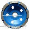 100mm Single Row Diamond Cup Grinding Wheel For Concrete , Marble , Granite