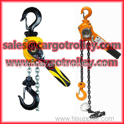 Lever chain hoist advantages and details