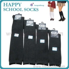 Customized school Logo soft touch students socks