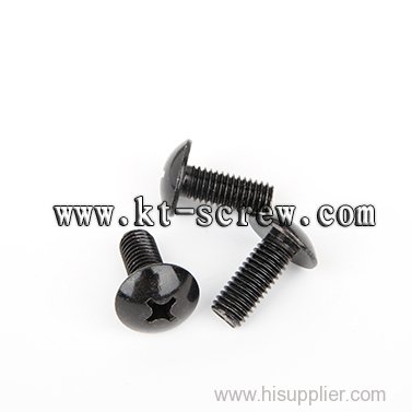 black machine screw with hexagon socket cheese fillister head cap