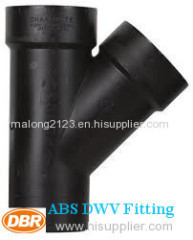 cupc certification DBR #2822 abs dwv fittings 11/2" wye