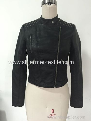 2015 Latest European Fashion Ladies PU Jacket-03