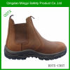 Crazy horse leather brown color safety boots