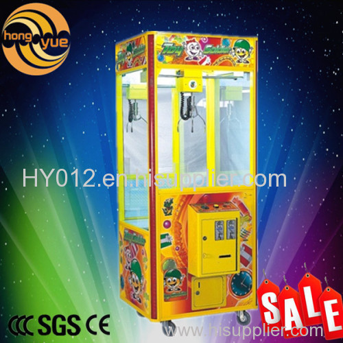 Happy game coin operated lovely toy crane machine/gift machine arcade