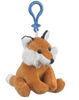 Customized Brown Fox Stuffed Keychain Small Plush Toys 12cm Size