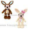 Customized Stuffed Animals Mickey Mouse Plush Bunny in Brown / Off white