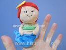 12cm Lovely Mermaid Plush Finger Puppets For Toddlers , Blue And Red