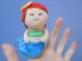 12cm Lovely Mermaid Plush Finger Puppets For Toddlers , Blue And Red