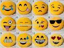 Emoji Emoticon Yellow Round Cushions And Pillows Stuffed Plush Toy