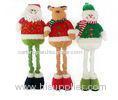 Stuffed Reindeer Snowman Doll Christmas Plush Toys With Streaching Leg