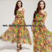 2015 new design Summer Bohemian European and American fashion chiffon printed Dress