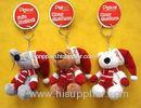 Small Hanging Teddy Bear Pendant Stuffed Keychain Christmas Plush Toys OEM
