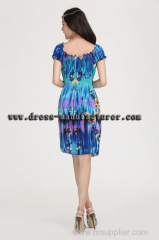 2015 new design Brand Casual Bohemian Cute Beach Printed Dress