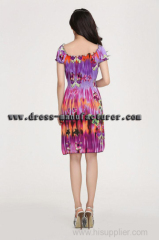 2015 new design Brand Casual Bohemian Cute Beach Printed Dress