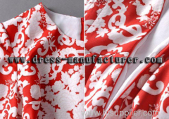 2015 new design palace big swing red Bohemian Printed Dress