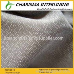 Strong peel strength woven fusible interlining 5850 A