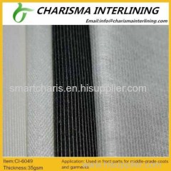High quality Extremely soft fusible woven interlining 8009
