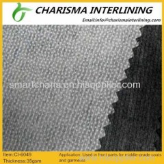 Buy Middle-grade coats Nonwoven Fusible Interlining 6049