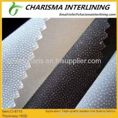 Fusible woven interlining 8715 Interlining Fabric from China