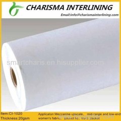 Excellent quality low price impregnating bonded non woven interlining 1020 1030