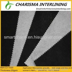 Excellent quality low price impregnating bonded non woven interlining 1020 1030