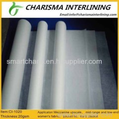 Excellent quality low price impregnating bonded non woven interlining 1020 1030