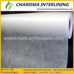 Excellent quality low price impregnating bonded non woven interlining 1020 1030