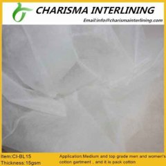 quality VIP nonwoven polypropylene interlining BL15