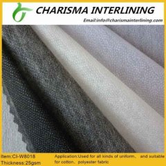 75X100DD fusible woven heavy good bonding interlining W8018