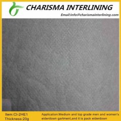 2015 hot selling widely use waterproof interfacing interlining non-woven interlining 2HE1