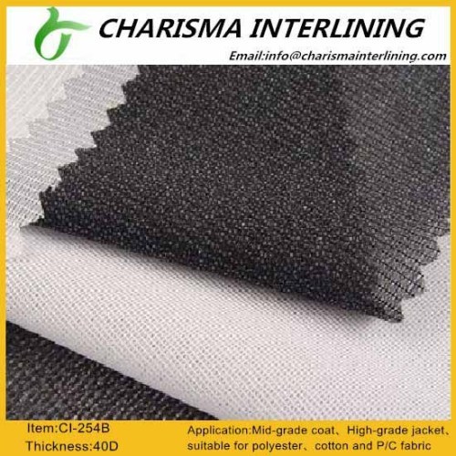 polyester interlining t shirt fabric elastic interlining 254B