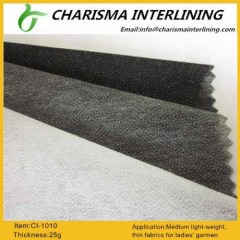 China Manufacturer Direct Wholesale Polyester 10gsm Non-woven Interlining 1010