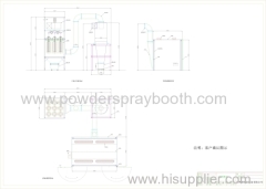 Mono-cyclone + after filters recovery system Open Face booth