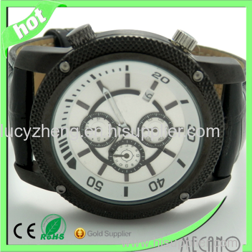 newest fashionable Japan quartz watch with stainless steel case six hands mens watches