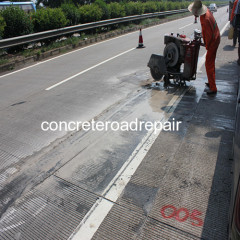 Treatment for concrete crack in national road by high strength concrete additives