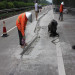 How to patch concrete cracks in national road