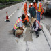 How to patch concrete cracks in national road