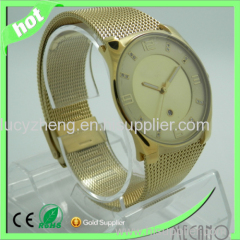 2015 Gold watch Japan quartz watch stainless steel watch