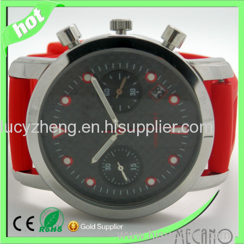 2015 Silicone watch stainless steel watch Japan quartz watch