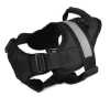 Small Size Black Color Durable dog harness with reflective band