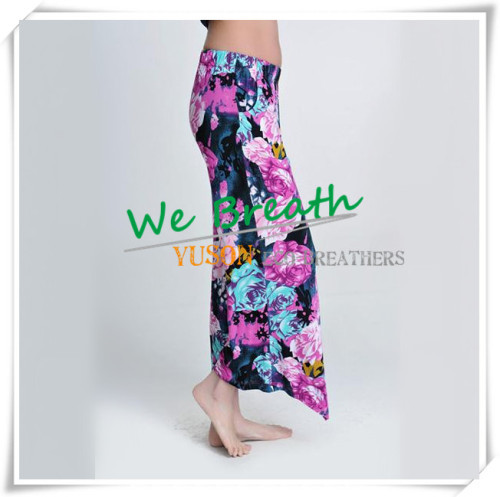 Apparel & Fashion Pants & Shorts YUSON Bamboo fiber Printed Wide Leg trousers Designed square leg openings