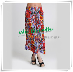 Apparel & Fashion Pants & Shorts YUSON Bamboo fiber Printed Wide Leg trousers Designed square leg openings